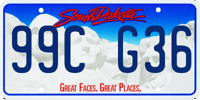 SD license plate 99CG36