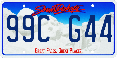 SD license plate 99CG44
