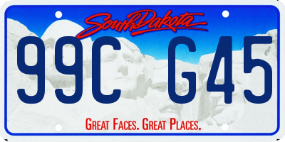 SD license plate 99CG45