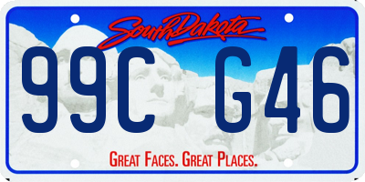 SD license plate 99CG46