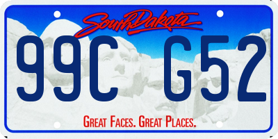 SD license plate 99CG52