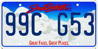 SD license plate 99CG53