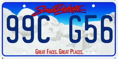 SD license plate 99CG56