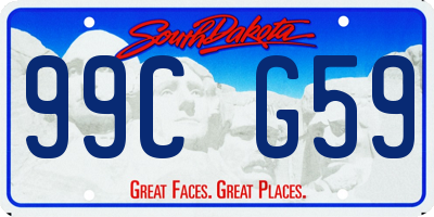 SD license plate 99CG59