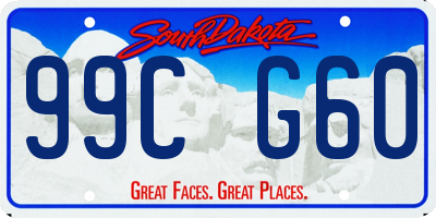 SD license plate 99CG60