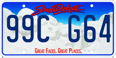 SD license plate 99CG64