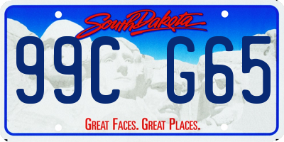 SD license plate 99CG65