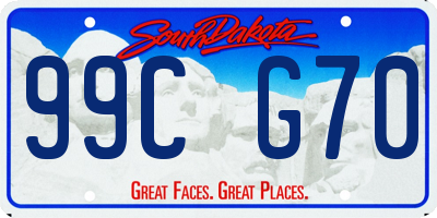 SD license plate 99CG70