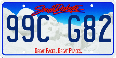 SD license plate 99CG82