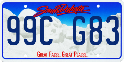SD license plate 99CG83