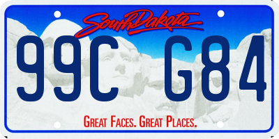 SD license plate 99CG84