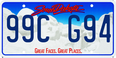 SD license plate 99CG94