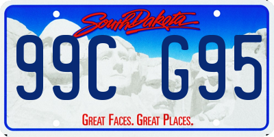 SD license plate 99CG95