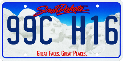 SD license plate 99CH16