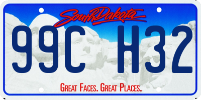 SD license plate 99CH32