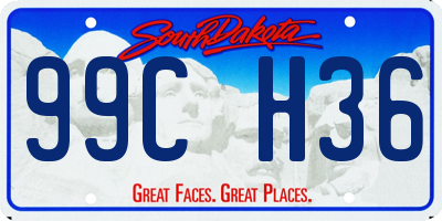 SD license plate 99CH36