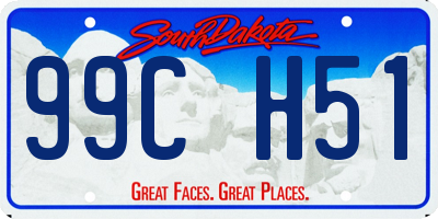 SD license plate 99CH51