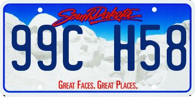SD license plate 99CH58