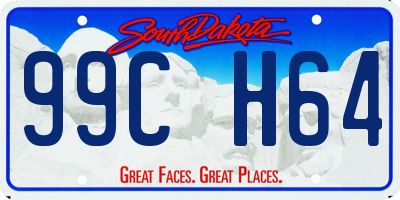 SD license plate 99CH64