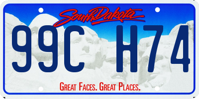 SD license plate 99CH74