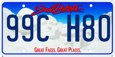 SD license plate 99CH80