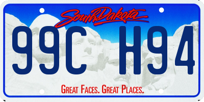 SD license plate 99CH94