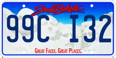 SD license plate 99CI32