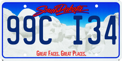 SD license plate 99CI34