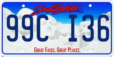 SD license plate 99CI36