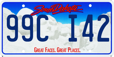 SD license plate 99CI42