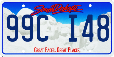 SD license plate 99CI48