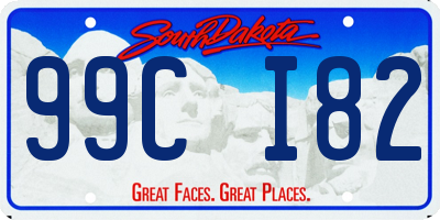 SD license plate 99CI82