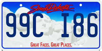 SD license plate 99CI86