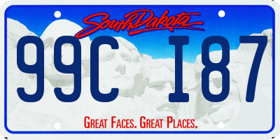 SD license plate 99CI87