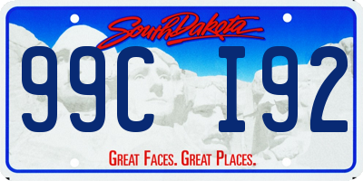 SD license plate 99CI92