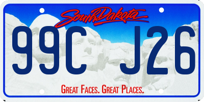 SD license plate 99CJ26