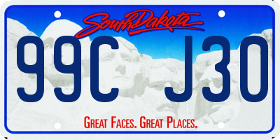 SD license plate 99CJ30