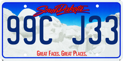 SD license plate 99CJ33