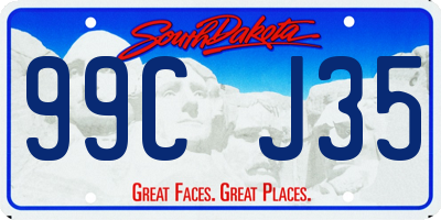 SD license plate 99CJ35