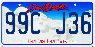 SD license plate 99CJ36