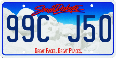 SD license plate 99CJ50