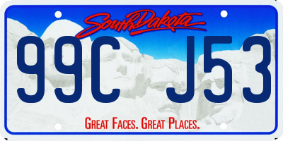 SD license plate 99CJ53