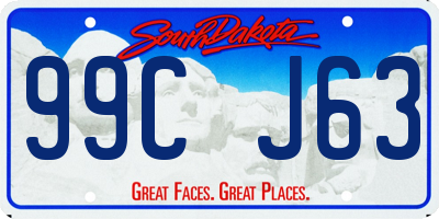 SD license plate 99CJ63