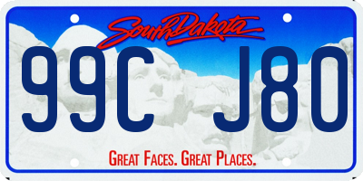 SD license plate 99CJ80