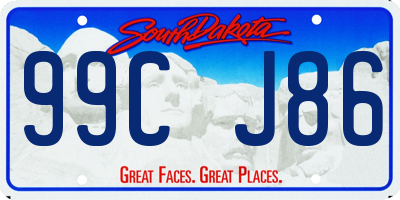 SD license plate 99CJ86