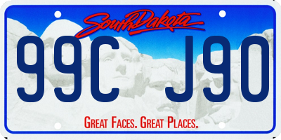 SD license plate 99CJ90