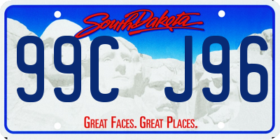 SD license plate 99CJ96