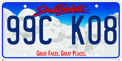 SD license plate 99CK08