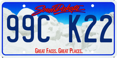 SD license plate 99CK22
