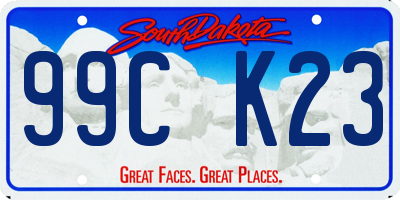 SD license plate 99CK23